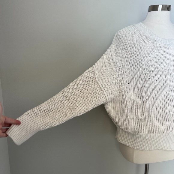 Banana Republic 100% Organic Cotton Chunky Knit Oversized Boxy Sweater Large - Picture 6 of 16